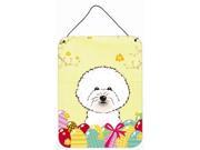 Carolines Treasures BB1899DS1216 Bichon Frise Easter Egg Hunt Wall or Door Hanging Prints