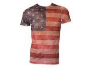 Tees American Flag Faded Sublimation Print Mens T Shirt Small