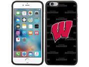 Coveroo 876 9114 BK FBC University of Wisconsin Repeating Design on iPhone 6 Plus 6s Plus Guardian Case