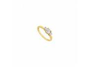 Fine Jewelry Vault UBJ2430Y14D 101RS7 Three Stone Diamond Engagement Ring 14K Yellow Gold 0.75 CT Size 7