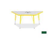 RAINBOW ACCENTS 6438JCE119 KYDZ ACTIVITY TABLE TRAPEZOID 24 in. x 48 in. 15 in. 24 in. HT GRAY GREEN