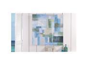 Giftcraft 85592 32.1 x 32.5 in. Abstract Squares Oil Painting on Canvas Wall Decor Blue Teal Turquoise White