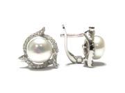 Dlux Jewels Sterling Silver Prl Clip Post Earrings