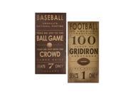Bulk Buys OL053 8 Vintage Sports Games Canvas Wrapped Wall Art 8 Piece
