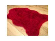 Carolina Pet Company 2423 Faux Suede Tipped Berber Rectangle Comfy Cup Pet Bed Red Extra Large