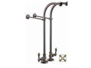World Imports 472820 Rigid Freestanding Supplies with Stops and Metal Cross Handles Polished Brass