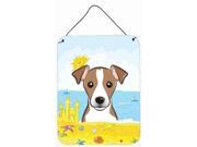 Carolines Treasures BB2128DS1216 Jack Russell Terrier Summer Beach Wall or Door Hanging Prints