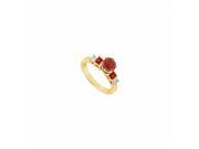 Fine Jewelry Vault UBJ2069Y14DR 101RS10 Diamond Ruby Engagement Ring 14K Yellow Gold 1.50 CT Size 10