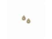 Fine Jewelry Vault UBNER40382Y14CZ April Birthstone CZ Teardrop Earrings in 14K Yellow Gold 0.50 CT TGW 34 Stones