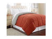 Amrapur Overseas 2DWNCMF1 CGY QN Down Alternative Reversible Comforter Queen Size Cinnamon Grey