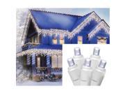 NorthLight Set Of 70 Cool White LED Wide Angle Icicle Christmas Lights White Wire