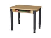 Wood Designs HPL2430DSKCA1829C6 24 x 30 in. Mobile Synergy High Pressure Laminate Deep Desk With Adjustable Legs
