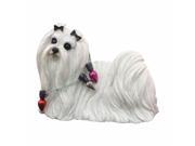 Sandicast XSO09301 Maltese Wearing Holiday Lights Christmas Ornament Sculpture
