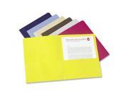 Skilcraft NSN5122414 Double Pocket Portfolio .38 in. Exp. Letter 25 BX Yellow