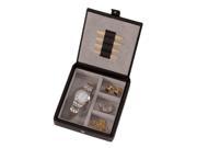 Royce Leather 927 BLACK 8 COM Watch Cufflink Box Black