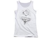 Trevco Popeye Strong Juniors Tank Top White Large
