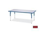 RAINBOW ACCENTS 6473JCA008 KYDZ ACTIVITY TABLE RECTANGLE 30 in. x 48 in. 24 in. 31 in. HT GRAY RED