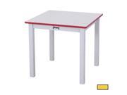 RAINBOW ACCENTS 56222JC007 SQUARE TABLE 22 in. HIGH YELLOW