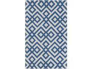 Artistic Weavers AWIP2181 58 Impression Poppy Rectangle Hand Tufted Area Rug Blue Ivory 5 x 8 ft.