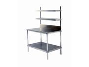 Prairie View W307236 Aluminum with Stainless Steel Top Work Stations 72 x 30 x 36 in.