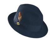 Dorfman Pacific SAW621 BLK4 Mens Stacy Adams Fedora With Matching Hat Black Extra Large