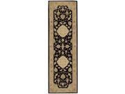 Nourison 25251 Heritage Hall Area Rug Collection Black 2 ft 6 in. x 8 ft Runner