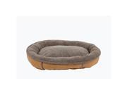 Carolina Pet Company 1450 Faux Suede Tipped Berber Round Comfy Cup Pet Bed Caramel Small