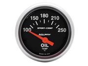 AUTO METER 3347 2.06 In. Mini Sport Comp Oil Temperature Gauge 100 250 Degrees F
