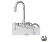 World Imports 289913 Leg Tub Filler with Metal Lever Handles Satin Nickel