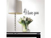 Roommates RMK2596SS P.S. I Love You with Heart Single Sheet Peel Stick Wall Decals Black
