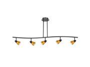 Cal Lighting SL 854 5 DB AMS 5 Light Integrated LED Fixture Dark Brown Amber Spotted