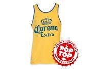 Tees Corona Extra Mens Pop Top Tank Top Yellow Large