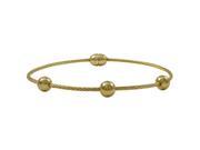 Dlux Jewels Gold Tone Stainless Steel Magnet Bracelet with 3 Balls