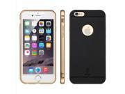 Baseus S IP6G 0753J 0.8 mm Fushion Pro Series Metal Bumper Frame Plus TPU Back Shell Combination Protective Case for iPhone 6 6S Gold