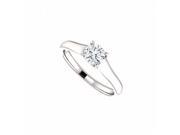 Fine Jewelry Vault UBRSRD122099W14D April Birthstone Diamond Solitaire Engagement Rings in 14K White Gold 0.50 CT