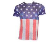 Tees American Flag Distressed Sublimation Print Mens T Shirt 3XL