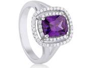 Doma Jewellery SSRZ612PR5 Sterling Silver Ring With Micro Set Cubic Zirconia Size 5