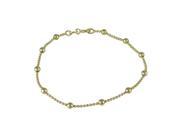 Dlux Jewels Gold Over Sterling Silver Ball Chain Bracelet