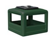 Commercial Zone 732353 Square Dome Lid with Ashtray Forest Green