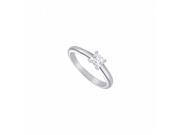 Fine Jewelry Vault UBSRSQPT033D 101RS4 Diamond Solitaire Ring Platinum 0.33 CT Diamond Size 4