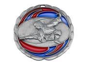 Simba CEM319S 2.5 in. Color Epoxy Medallion Martial Arts Silver