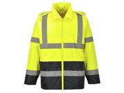 Portwest UH443 2XL Hi Visibility Classic Contrast Rain Jacket Yellow Black Regular