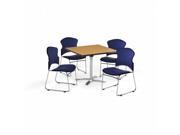 OFM PKG BRK 038 0002 Breakroom Package Featuring 36 in. Square Flip Top Multi Purpose Table with Four Multi Use Stack Fabric Seat Back Chairs