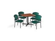 OFM PKG BRK 152 0007 Breakroom Package Featuring 36 in. Square X Base Multi Purpose Table with Four 408 Vinyl Guest Chairs