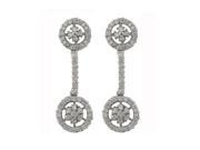Dlux Jewels Silver Cubic Zirconia Earrings