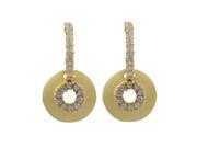 Dlux Jewels Matte Gold White Cubic Zirconia Earrings