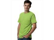 Hanes 5590 Tagless Pocket T Shirt Size 3 Extra Large Lime Green