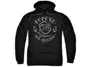 Trevco Popeye Ink Master Adult Pull Over Hoodie Black Small