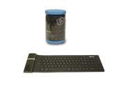 Natico Originals 60 615 Flexible Full Size Waterproof Silicone Bluetooth Keyboard