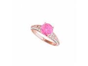 Fine Jewelry Vault UBUNR50644EAGVRCZPS September Birthstone Pink Sapphire Ring 1.50 CT TGW 28 Stones